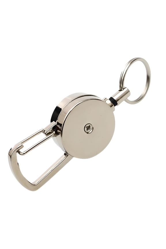 Retractable Keychains Badge Holder, Extendable Keychain, Stainless Steel Retractable Keyring Key Reel Key Chain with 27 inch Steel Wire Rope