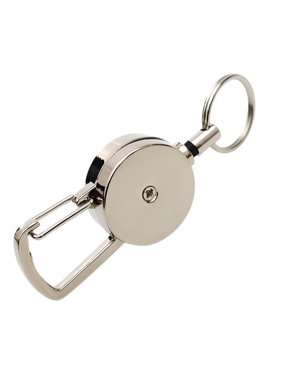Retractable Keychains Badge Holder, Extendable Keychain, Stainless Steel Retractable Keyring Key Reel Key Chain with 27 inch Steel Wire Rope
