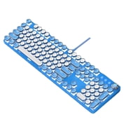 GJX Retro Keyboard Precision Mechanical Switches Mechanical Gaming Keyboard Quiet Operation Multi-Layered Backlighting V