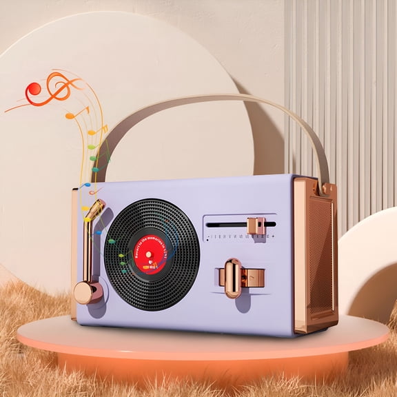 GJX Retro Wireless Stereo,Portable Outdoor Home Stereo,Classical Fm Radio with U-Disk And Bluetooth for Travel,Camping,And Home Fm Radio Portable