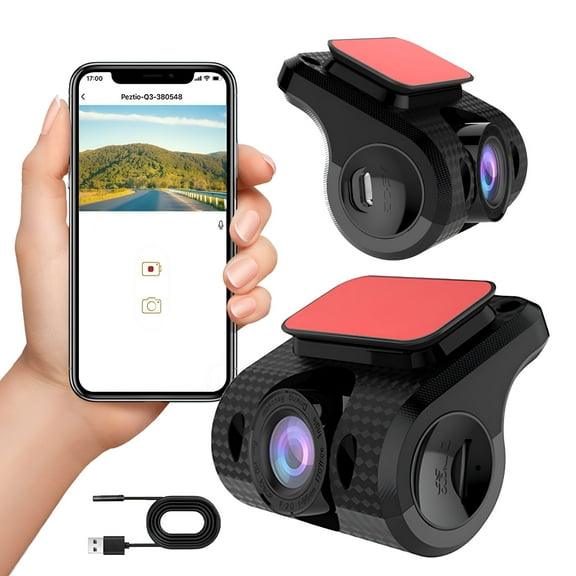 GJX Ring Camera Outdoor Wireless Security Camera Car Recorder Vehicle Camera Loop Video Front Start Reminder Front Distance Detection Track Offsetreminders 720P Loop Recording Shooting Angle 140