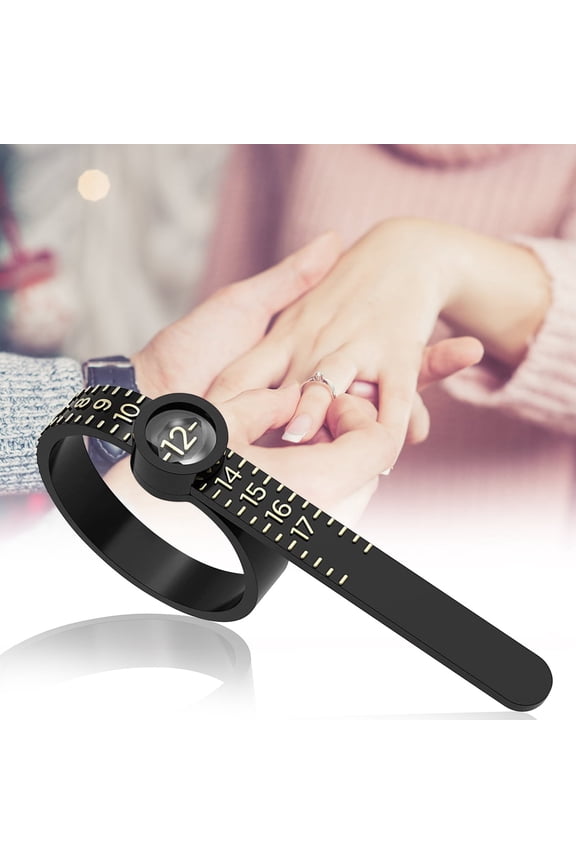 Ring Sizer Measurement Tool Reusable Finger Size Measurement Tape with Glass Jewelry Size Measurement Tool 1-17 Us Ring Size,Halloween Home Decor Indoor
