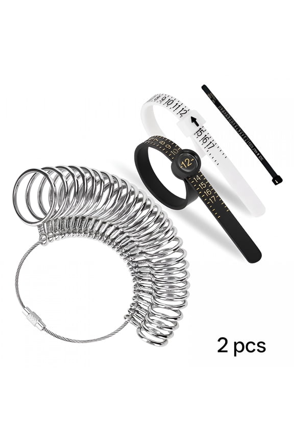 Ring Sizer Measuring Tool Stainless Steel Ring Size 0-13 with Half Size,3 Pcs Finger Ring Sizer Measure Gauge