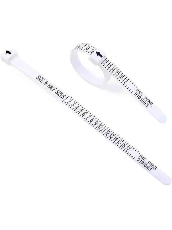 Ring Sizer Tool Adjustable Finger Ring Size Measuring Gauge US Sizes 1-17 with Half Sizes for Women Men Kids Jewelry Sizing