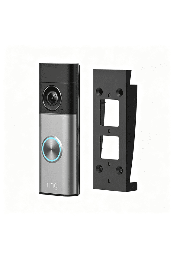 Ring Vinyl Siding Mount Ring Battery Doorbell Pro Plus 2Nd 2026 Model Ring Wired Doorbell Plus Pro 2025 Model Adjustable Angle Doorbell Wedge Corner Mounting Bracket Kit 4" Standard Siding