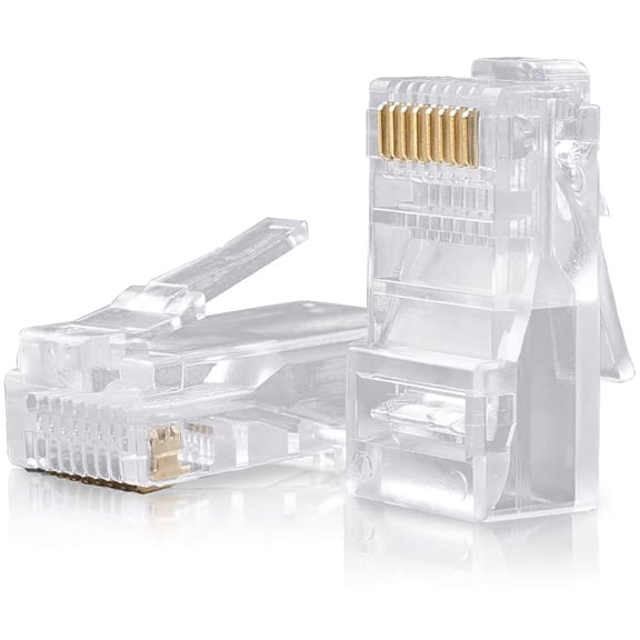 GJX Rj45 Connectors,Cat6 Connector Cat5E Connectors Cat5 Connectors Rj45 Ends Ethernet Cable Crimp Connectors-100Pcs