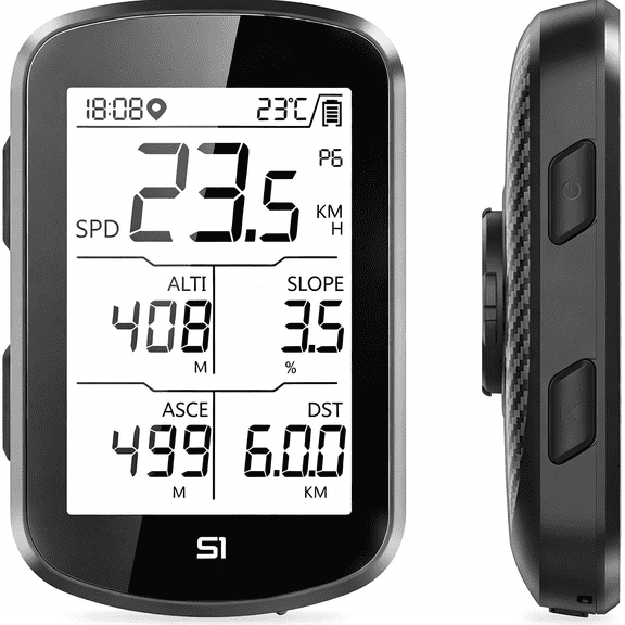 GJX S1 Entry Level GPS Bike Computer Wireless,Laminated 2.8" Screen,Ultra Thin and Lightweight Bike Speedometer,IPX7 Waterproof