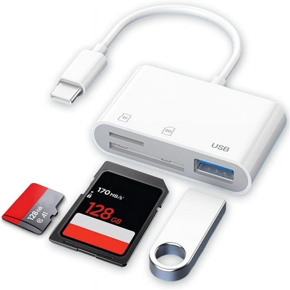 GJX SD Card Reader,High-Speed Data Transfer USB-C SD Card Reader,SD & TF Card Compatible Micro SD Card Reader