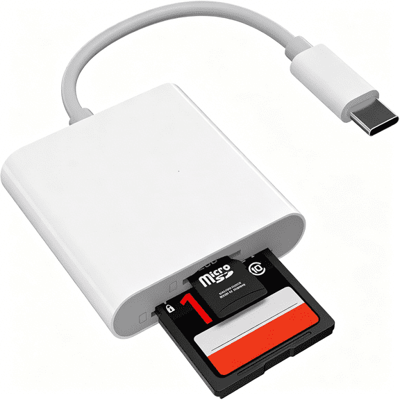 GJX SD Card Reader,SD Card Reader for iPhone 17/16/15 Pro Max/iPad USB C SD Cards Reader for Camera Viewer,Support SD,Micro SD & TF Card,Plug and Play,No App Driver Required