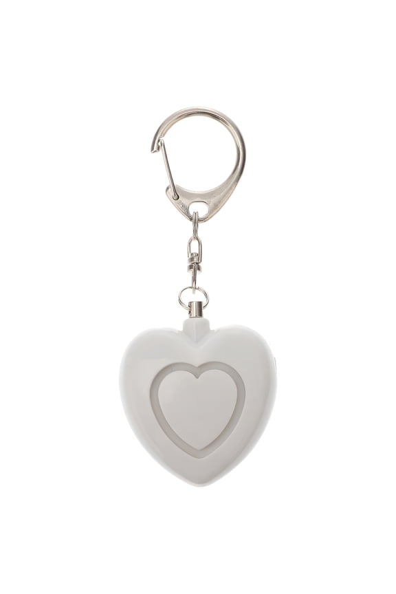 Safe Sound Personal Alarm Heart Shaped Personal Security Alarm Keychain with Lights