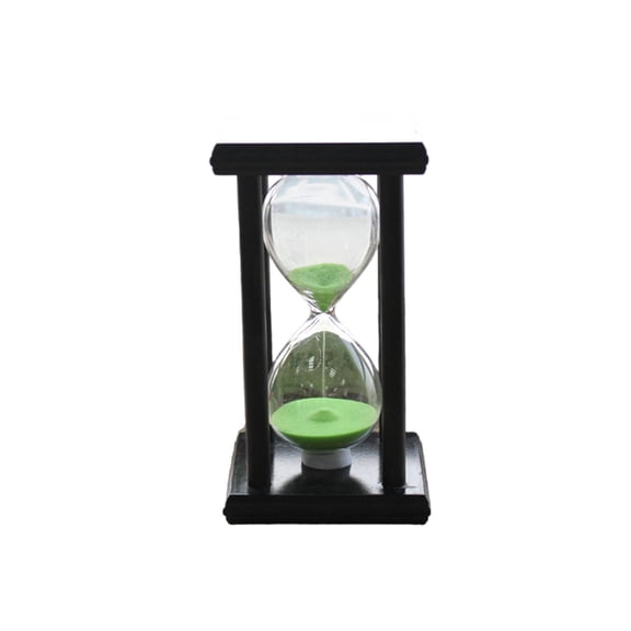 GJX Sand Timer,Stylish Pillar Hourglass Hourglass,30-Minute Precise Timing Represents Time and Patience Vintage Decorative,Black Green