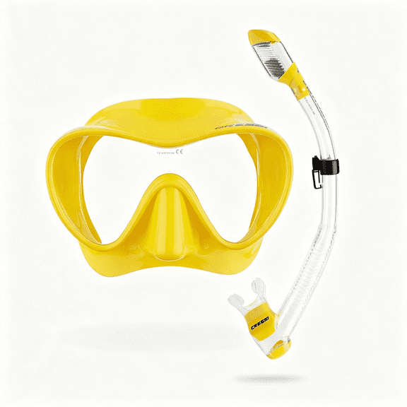 GJX Scuba Diving Snorkeling Kit-Freediving Mask & Dry Snorkel & Supernova Dry: Designed in Italy Snorkel Set for Adults