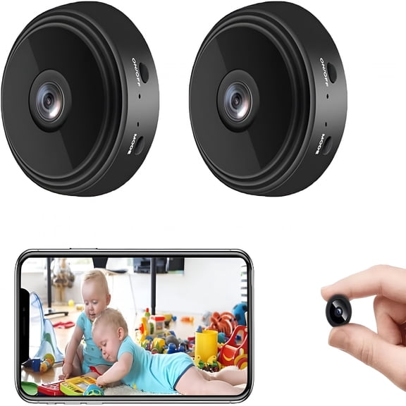 GJX Secret Camera Spy Camera Room Camera Wifi Home Security Camera Mini Hidden Camera Video Recorder Night Vision Live Feed Playback Phone App Control,2 Packs