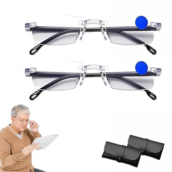 GJX Self-Adjusting Glasses,Auto Focus Glasses,Blue Light Glasses,Intelligent Auto Focus Glasses for Men and Women,UV Protection