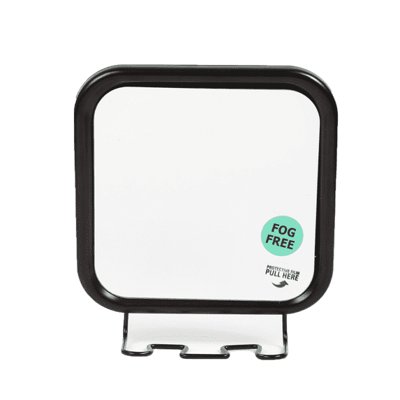 GJX Shower Mirror,Modern Design Style Bathroom Mirror,Suction Cup Design Hanging Mirror,Black