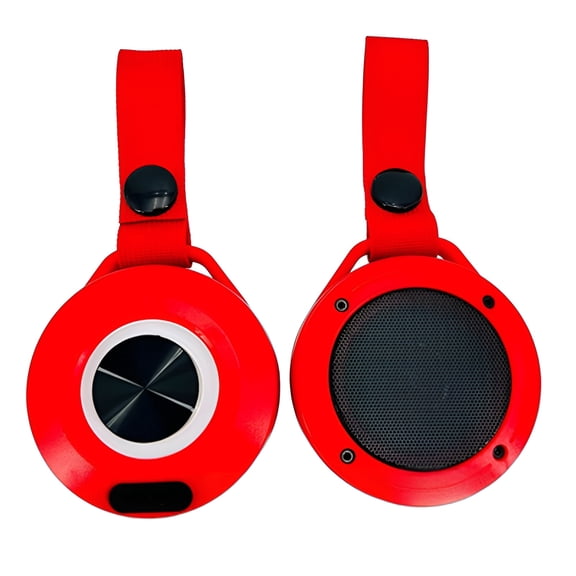 GJX Shower Speaker,Waterproof Speaker with Lanyard,Wireless Speaker for Fitness,Red