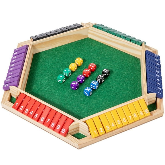BESTSKY Shut the Box Game Game Board Games for Adults Stimulates Family Games for Adults Style4