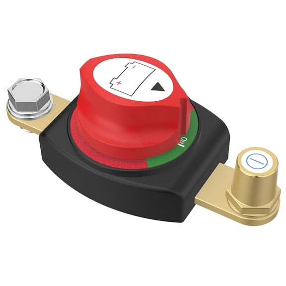 GJX Side Post Battery Disconnect Switch, Battery Cut Off Switch with Top Post Negative 12-48V Heavy Duty Shut Off for Car RV Boat and Vehicle (On/Off)