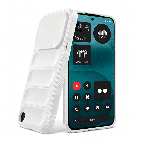 GJX Silicone Case for Anti-Scratch Microfiber Lining,Shockproof Case with Camera Protection,Silicone Phone Case White