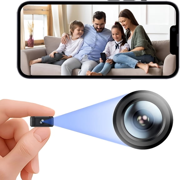 GJX Small 4K Wireless Camera Wifi Security Camera Mini Home Indoor Outdoor Camera,Portable Dog Pet Camera,160 Wide Angle Night Vision Motion Detection