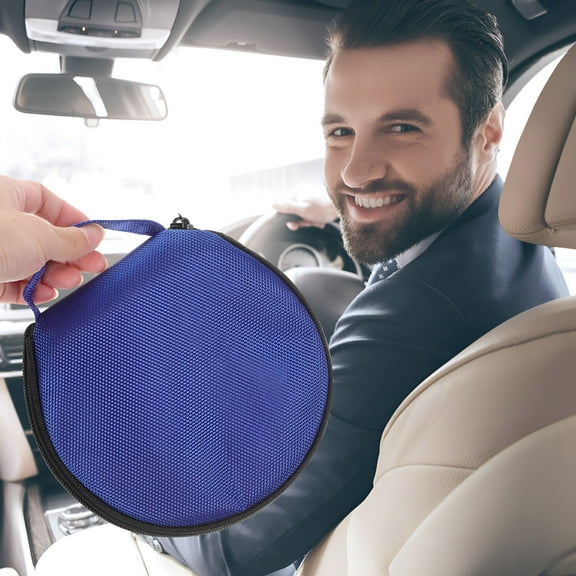 GJX Small CD Case 20 Capacity CD/DVD Case Holder: Portable Zipper Disc Wallet Organizer(6.3X5.91X0.79Inch)