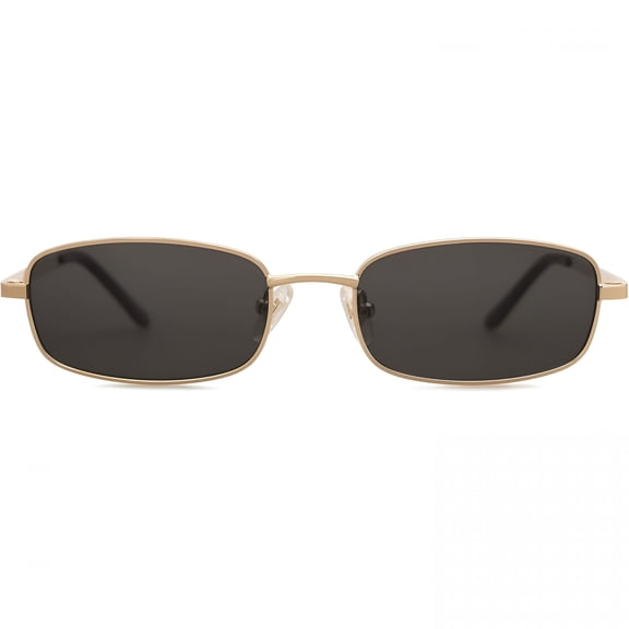 GJX Small Trendy Rectangle Sunglasses Womens Mens,Retro 80s 90s Y2k Chic Narrow Thin Skinny Sunnies