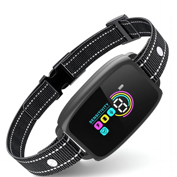 GJX Smart Ai Bark Collar for Large Medium Small Dogs,Anti Barking Device with 5 Training Modes,Exclusive Forced Bark-Stopping,Rechargeable Ip67 Waterproof Bark Collar with 5 Sensitivity