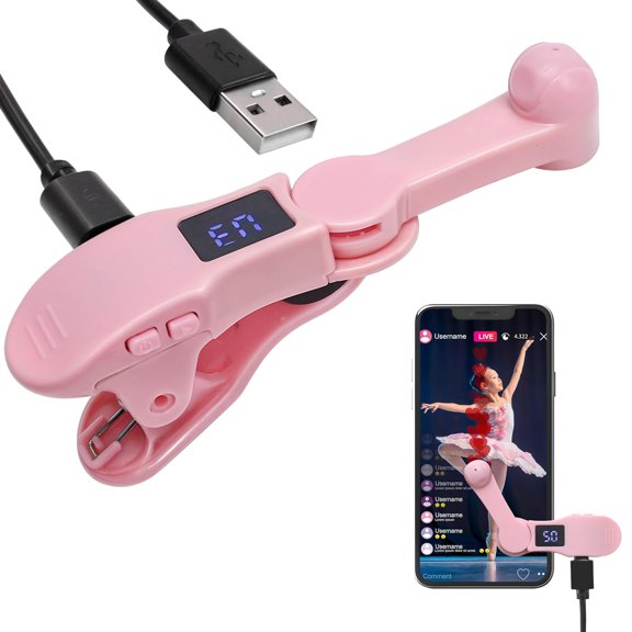GJX Smart Automatic Screen Clicker Tapper Fast Click, Simulation Continuous Finger for Live Streaming Apps-Pink