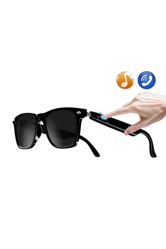 Smart Glasses Polarized Bluetooth Sunglasses Built-in Mic Speakers Voice Assistant with Blue Light Filter Glasses for Men and Women