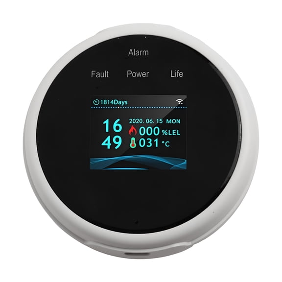 GJX Smart Natural Gas Detector Wifi LCD Display Leak Alarm Sensor For Home Safety