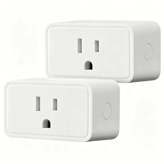 GJX Smart Plug with Timer Function,Voice Control,WiFi Outlet,Schedule,APP Control,2.4 GHz Wi-Fi,No Hub Required,2-Pack,White