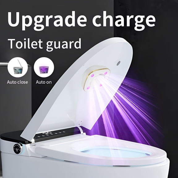 GJX Smart Toilet UV Sanitizer, USB Rechargeable UVC Ultraviolet Disinfection Device, Portable Bathroom Purification System
