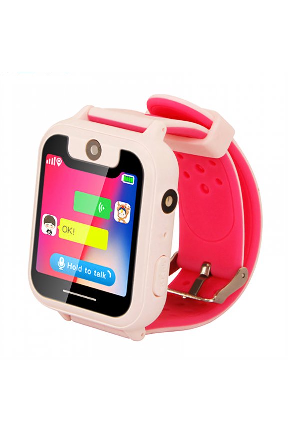 Kids Smart Watch with Voice Chat, 1.54 Inch HD Touchscreen, IP67 Waterproof Activity Tracker, Pink Wearable for Boys & Girls