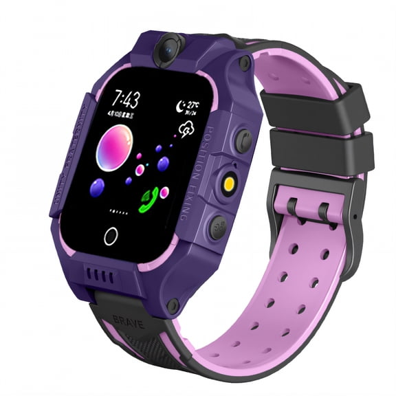 GJX Smart Watch for Kids,Clear Sound Kids Smart Watch,Temperature Display Watches for Kids,Purple,2G