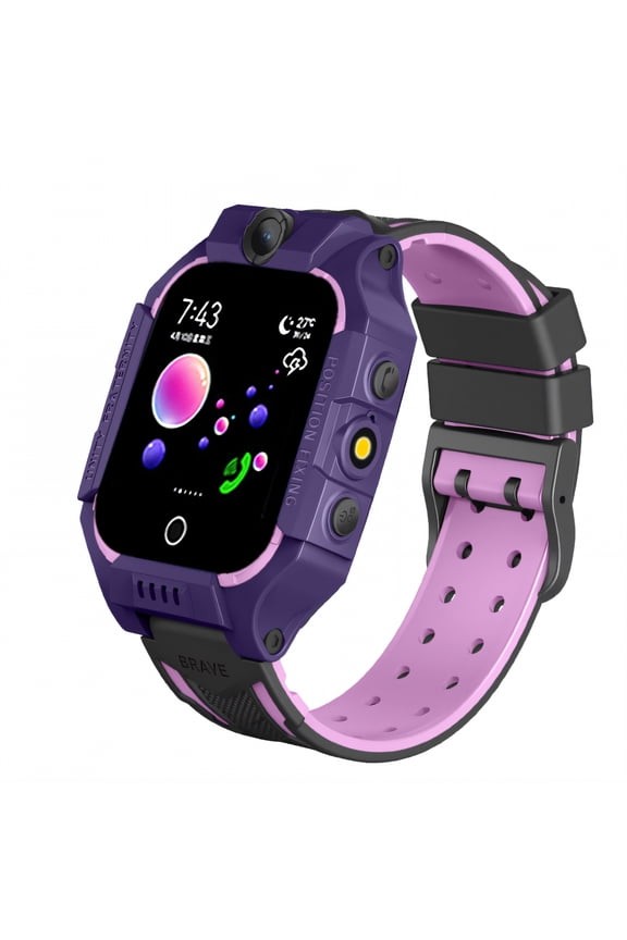 Smart Watch for Kids,Clear Sound Kids Smart Watch,Temperature Display Watches for Kids,Purple,2G