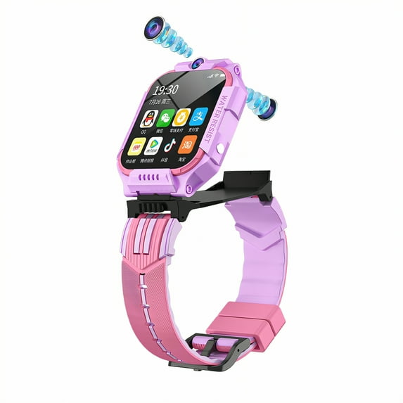 GJX Smart Watch for Kids,Remote Photos Kids Smart Watch,Micro Sim Watches for Kids,Pink,4G