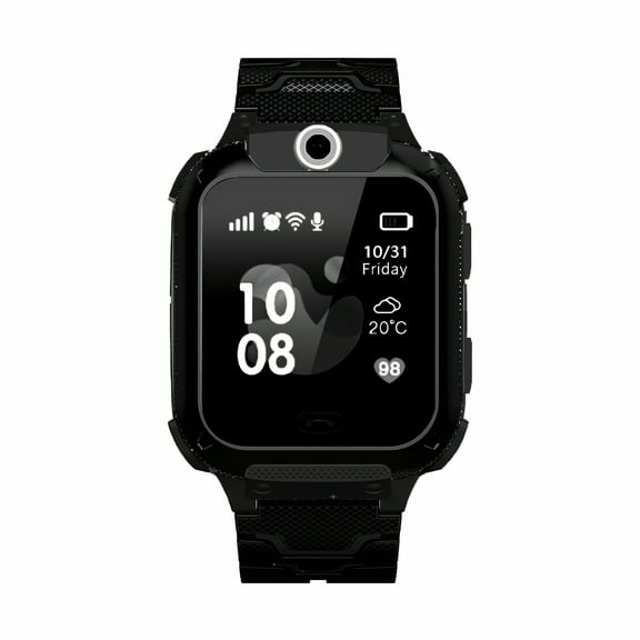 GJX Smart Watch for Kids,Ip67 Waterproof Kids Smart Watch,Calendar Watches for Kids,Black