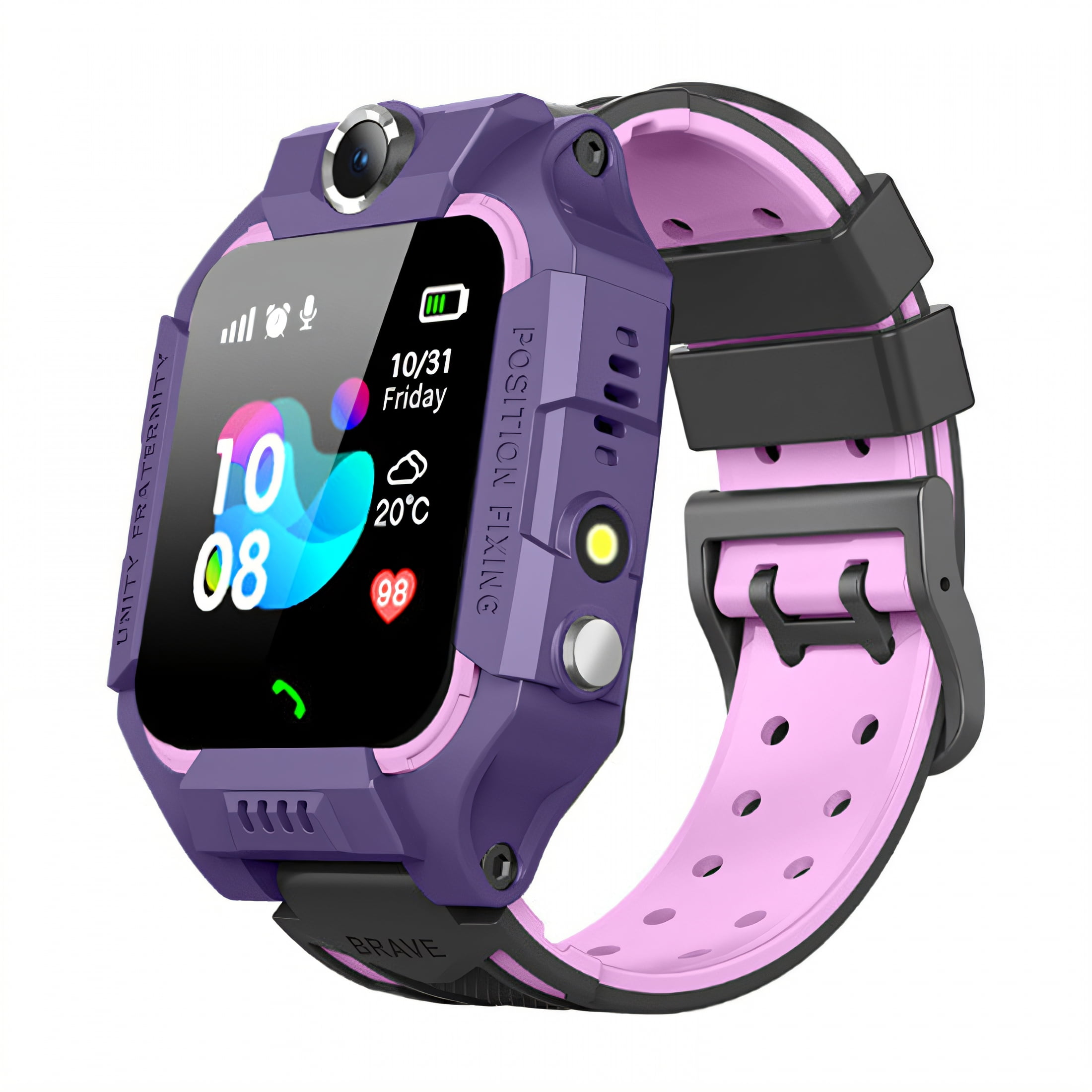 GJX Smart Watch for Kids,Location Error Kids Smart Watch,Text Messages Watches for Kids,Purple,2G