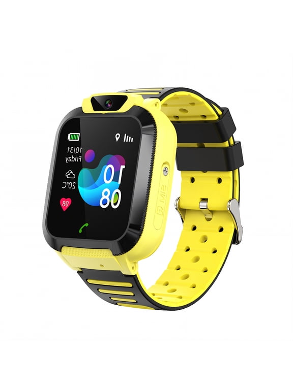 Smart Watch for Kids,Setracker App Kids Smart Watch,Alert Notification Watches for Kids,Yellow,2G