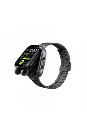Smart Watch with Earbuds,New Information Headset Smart Watch,Top Screen Sports Smartwatch,Black