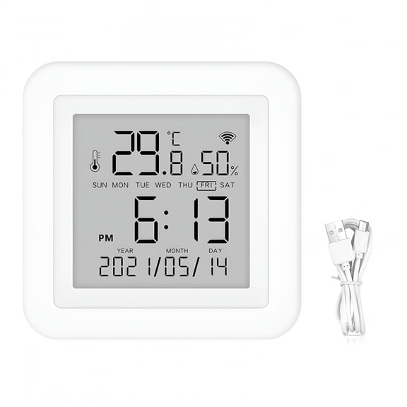 GJX 2026 New Smart Wifi Thermometer Hygrometer Indoor Bluetooth Room Wifi Temperature Sensor for Home,Office,Greenhouse,Nursery