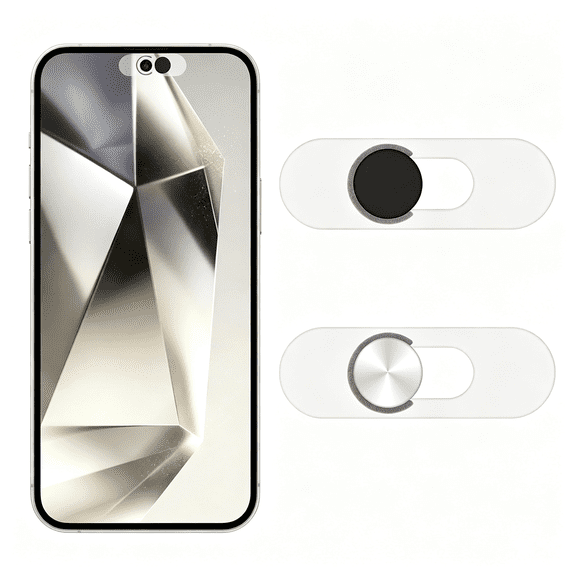 GJX Smartphones Webcam Cover Protect Privacy,Front Camera Cover for Phone,Webcam Blocker for Single Front Camera,Privacy Slider Protects Your Phone Security,2 Pack-Black