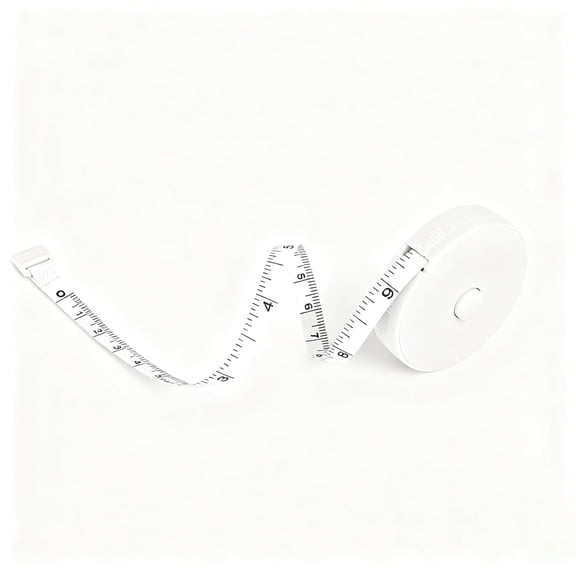 GJX Soft Tape Measure, 60-Inch/1.5M Retractable Sewing Fabric Tool, Dual Sided Ruler with Push Button, Portable for Body Measurements, Tailor, Knitting, Craft, White 1 Pack