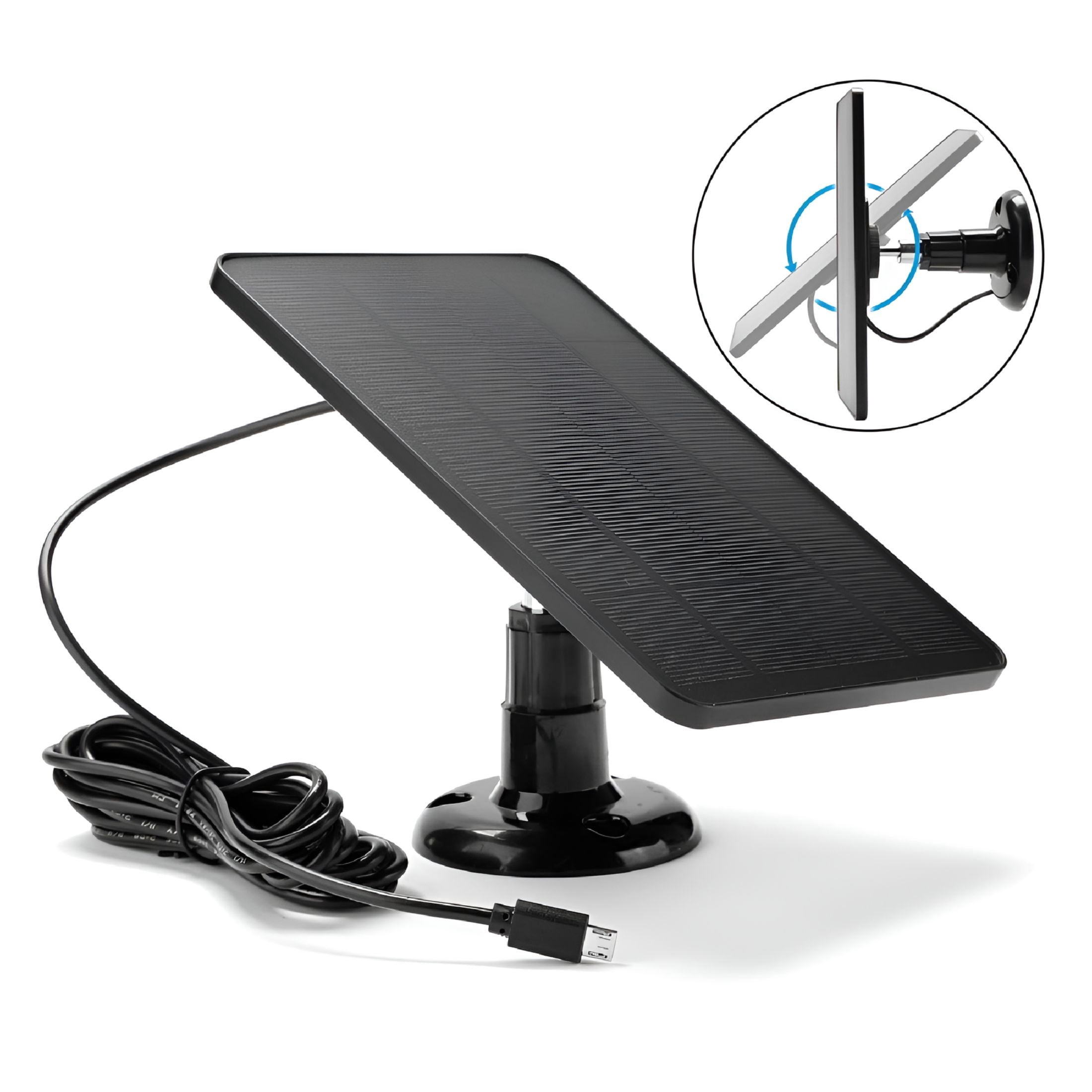 VUEBEE 2W Solar Panel For Blink Video Doorbell – IP66 Waterproof, 9.84ft Cable, Adjustable Bracket, White