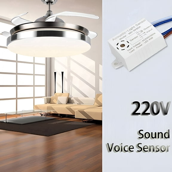 GJX Sound Activated Clap On/Off Light Sound Sensor Switch Socket Adapter