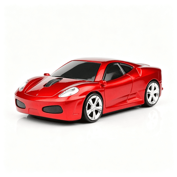 GJX Sport Car Shape Computer Mice 2.4Ghz Wireless Mouse 1600Dpi Optical Gaming Mice Car Mouse (Red)