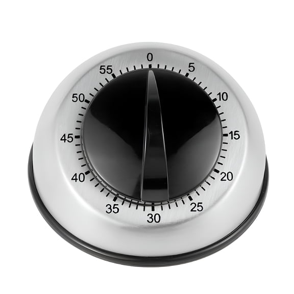 GJX Stainless Steel Kitchen Timer 60 Minutes Mechanical Wind Up Time Reminder Countdown Timer Loud Ring Alarm Sound Analogue Clock for Cooking Baking Sports Games Timers for Cooking
