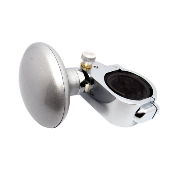 GJX Steering Wheel Knob,Uv Mirror Finish Steering Wheel Spinner,Enhanced Brightness Protects Base Color Steering Wheel Control Knob,Silver