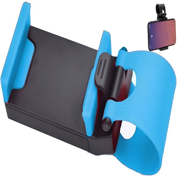 GJX Steering Wheel Phone Holder,Portable Car Stand Mount,General Car Steering Wheel Phone Holder for Easy Navigation&Communication While Driving Steering Wheel Phone Mount(Blue)