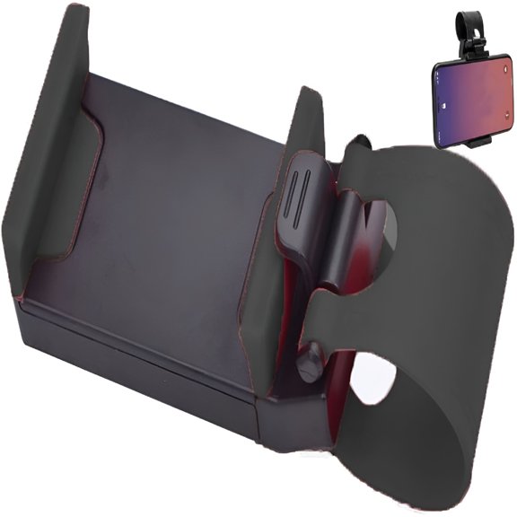 GJX Steering Wheel Phone Holder,Portable Car Stand Mount,Steering Wheel Phone Mount General Car Steering Wheel Phone Holder for Easy Navigation&Communication While Driving (Black)